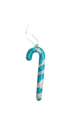 Adorno navide&ntilde;o con forma de bast&oacute;n de dulce brillante