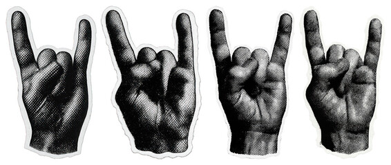 Rock Hand Gesture Illustration 