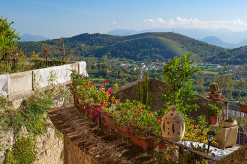 The landscape around Arce, a small town in the province of Frosinone, Italy.
