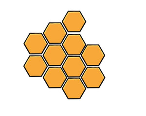 Vector honeycomb hexagon pattern