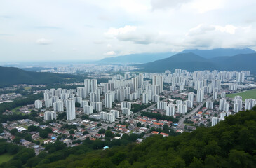 aerial view of the city