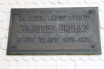 Hinweisschild Brahmshaus