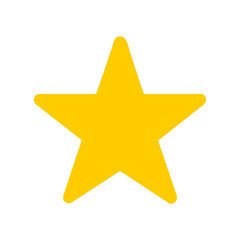 Obraz premium golden star icon isolated on transparent background. Five star rating sign for apps and website