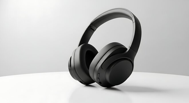 High-Quality Black Over-Ear Headphones on a White Surface
