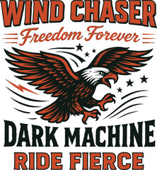 Fototapeta premium Wind Chaser Eagle Freedom Motorcycle Design