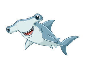 Happy Cartoon Hammerhead Shark