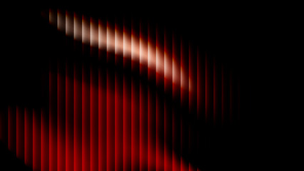 Radiant red vertical stripes with bright diagonal light across, abstract geometric pattern background design concept.
