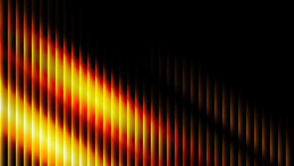 Dynamic abstract pattern with glowing vertical stripes in a warm gradient of yellow, orange, and red.