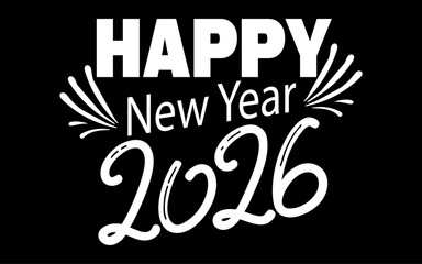 Happy New Year 2023 script text hand lettering. Design a template for a Celebration typography poster, banner or greeting card for Merry Christmas and Happy New Year.
