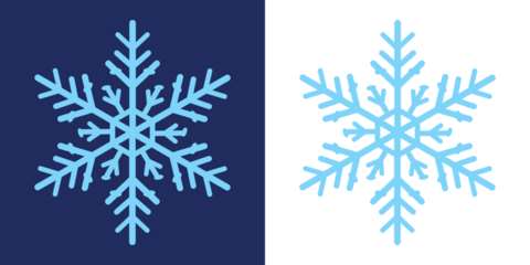 Blue snowflake icon set isolated vector illustration. snowflakes icon, snow or snowflake winter symbol set vector art illustration isolated on transparent png. Festive Christmas banner, New Year card.