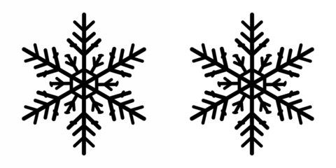 Vector line icon. Collection of different form snowflakes vector icon. Vector illustration of snowflakes icon set on transparent background. Vector art of collection of snowflake icons icon on.