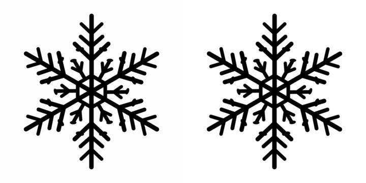 Vector line icon. Collection of different form snowflakes vector icon. Vector illustration of snowflakes icon set on transparent background. Vector art of collection of snowflake icons icon on.