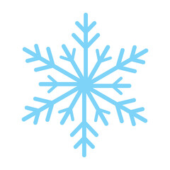 Fototapeta premium Set blue snowflake icons collection isolated on white background. with blue snowflakes on a white background. Winter snow icon holidays. Symbol of frosty whether and happy divider Vector illustration.