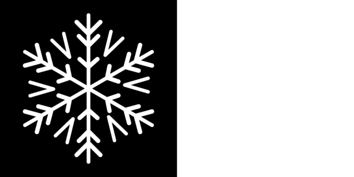 Xmas Sign. Christmas Logo. A collection of ten unique white snowflakes in different symmetrical styles, displayed on a vibrant blue background. Ice Crystal Winter Symbol. Vector illustrations set.
