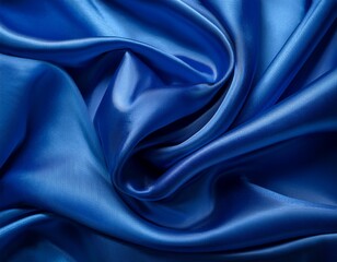 Obraz premium royal blue silk fabric background smooth elegant folds and evenly lit