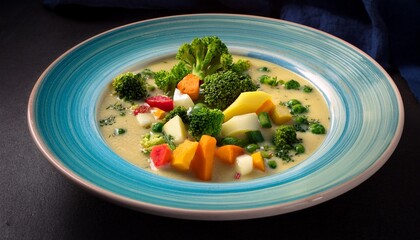 colorful bagna cauda plate with vegetables
