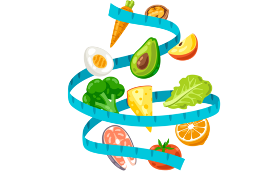 Infographic of healthy food