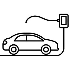 Electric car charging up