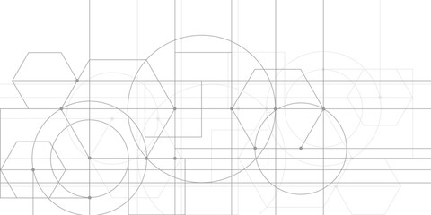 Engineering technologies. Technological drawing. Linear geometric drawing. Abstraction,Vector illustration.