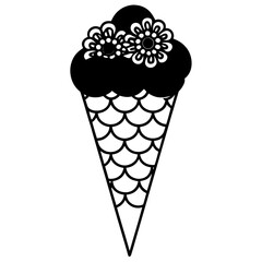 Ice cream cone with art