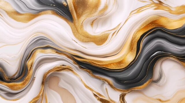 An abstract texture resembling liquid marble or poured acrylic with a very luxurious and elegant feel. The main color is a soft creamy white swirl.
