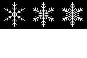 Snowflakes. Variations. Isolated Snowflake Collection. Xmas Sign. A collection of ten unique white snowflakes in different symmetrical styles, displayed on a vibrant blue background. Christmas Logo.