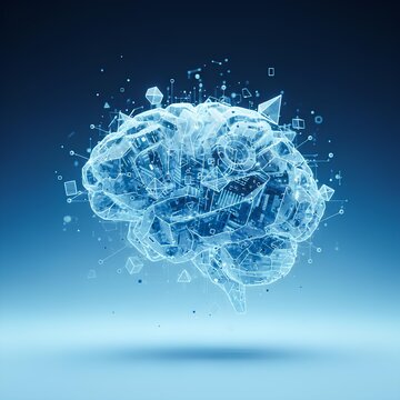 Abstract Digital Brain Ai and Technology Concept