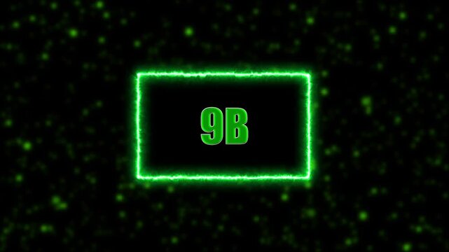 Neon 9B Followers Text Animation Glowing 9B count with neon border on blurred background, perfect for social media celebration videos.