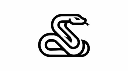 Obraz premium A stylized snake logo set against a plain white backdrop