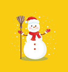 snowman with red hat
