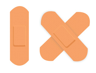 adhesive bandage on white background