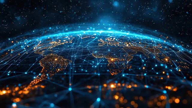 internet network over the earth fiber optic video