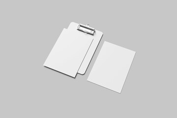 Blank Clipboard Mockup - 3D Illustration