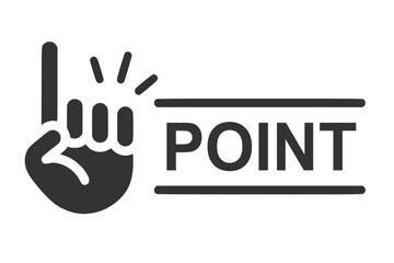 Simple pointing finger icon illustration hand attention confirmation point advice check pointing finger important
