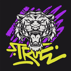 Grunge tiger art