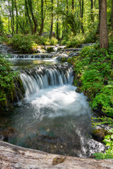 Cascade on Janj river at place called Janjske otoke near Sipovo, tourist destination