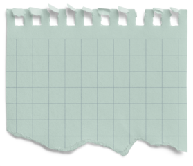 Small Notepad Half Mint Page Torn Grid