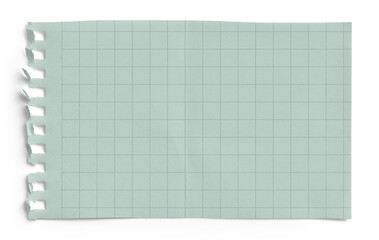 Small Notepad Folded Mint Page Grid
