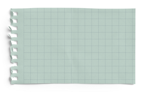 Small Notepad Folded Mint Page Grid