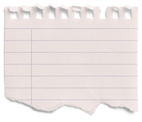 Small Notepad Half Pink Page Torn Lined with Red Margin