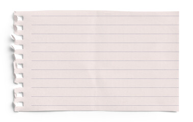 Small Notepad Folded Pink Page Lined