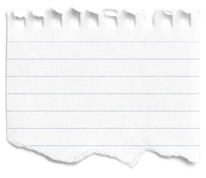 Small Notepad Half-White Page Torn Lined