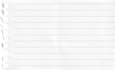 Small Notepad Folded White Page Lined isolated on transparent background