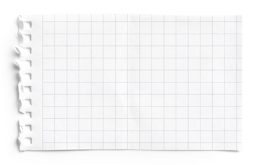 Small Notepad Folded White Page Colored Grid