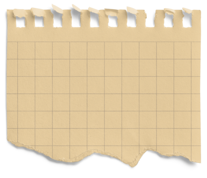 Small Notepad Half Yellow Page Torn Grid