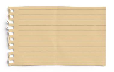 Small Notepad Folded Yellow Page Lined