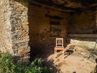 old chair in ald barn