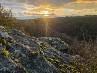 Wild fall Landscape in sunlight