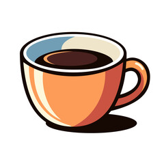 Orange coffee Cup vector