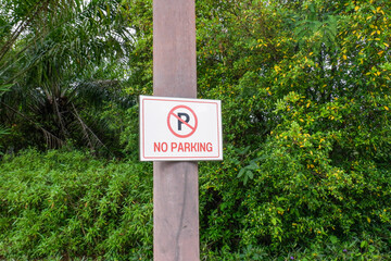 Parking symbol and No parking sign,traffic sign,sign prohibiting parking,No parking here road sign.